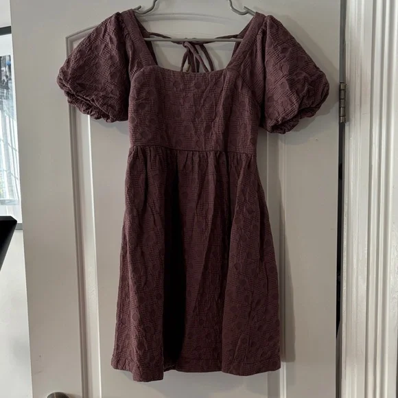 lace open back mini dress Fiore Open Back Lace Trim Mini Dress •AmericanThreads Women's Boutique Chambray / S